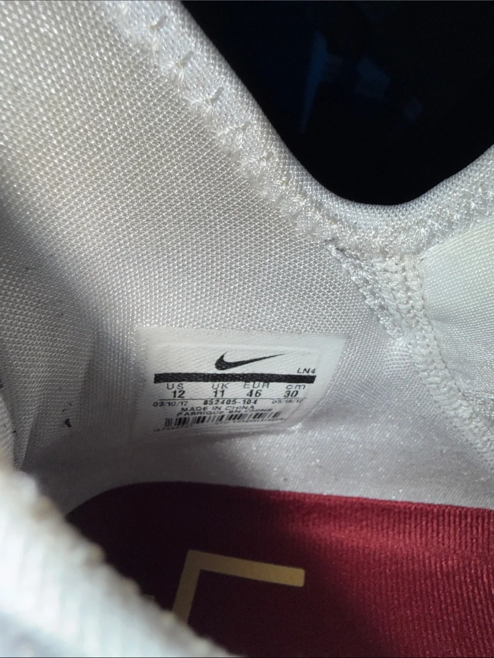Men's White Basketball Sneakers with Gold Accents